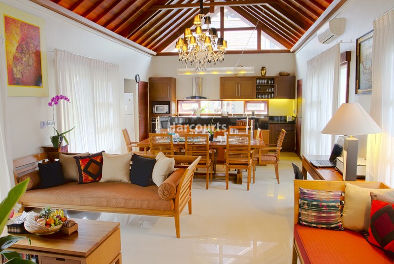 dining room of kerobokan villa bali photo, leasehold property