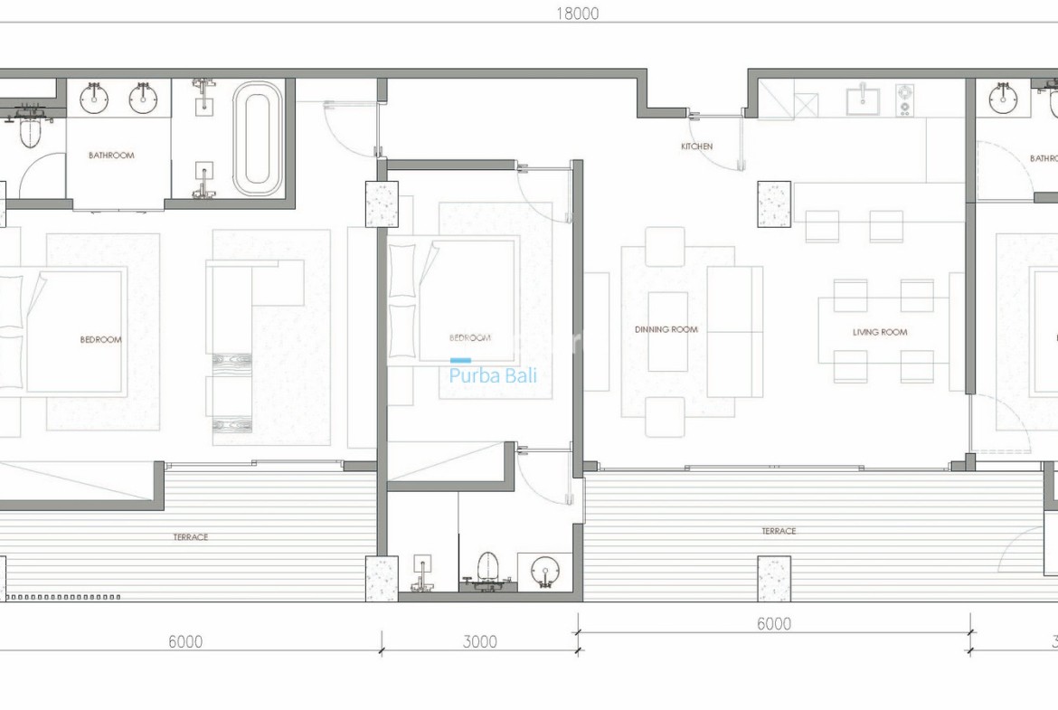 Batu Bolong Canggu 3-Bedroom Apartment - Bali’s First Gastronomic Development