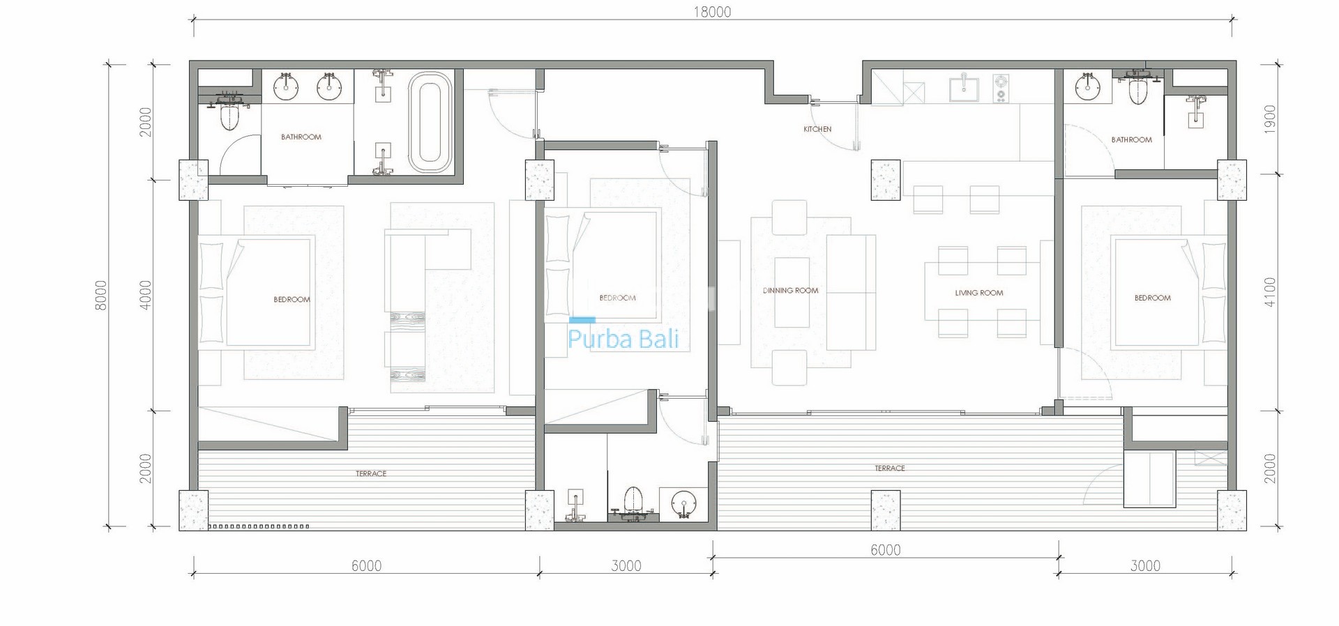 Batu Bolong Canggu 3-Bedroom Apartment - Bali’s First Gastronomic Development
