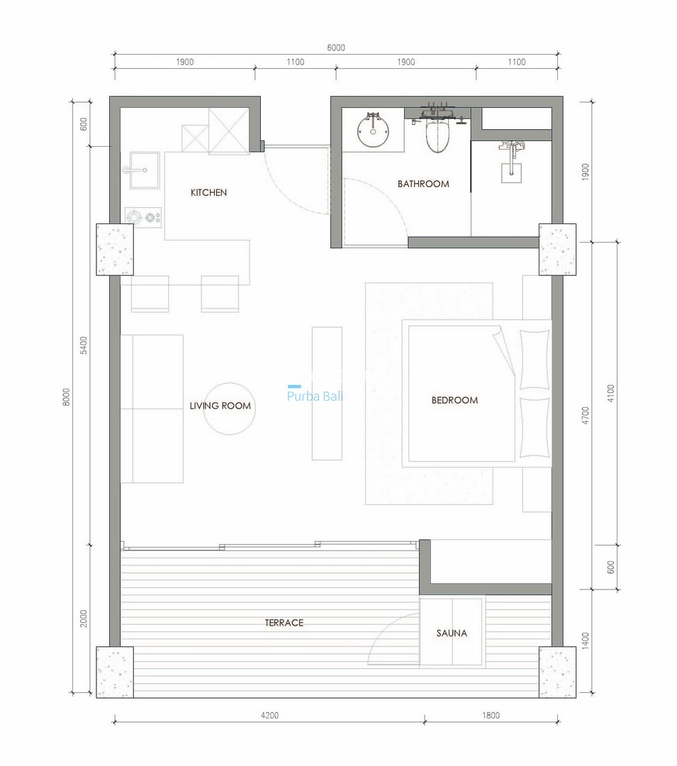 1 Bedroom Apartment - Canggu's Newest Apartment - with Gourmet Michelin-Star Chefs in Batu Bolong Bali