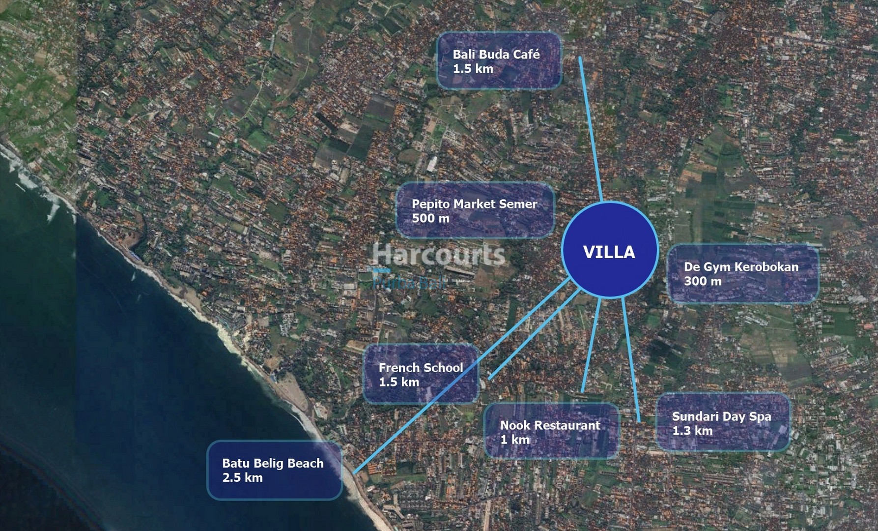 villa location nearby attractions