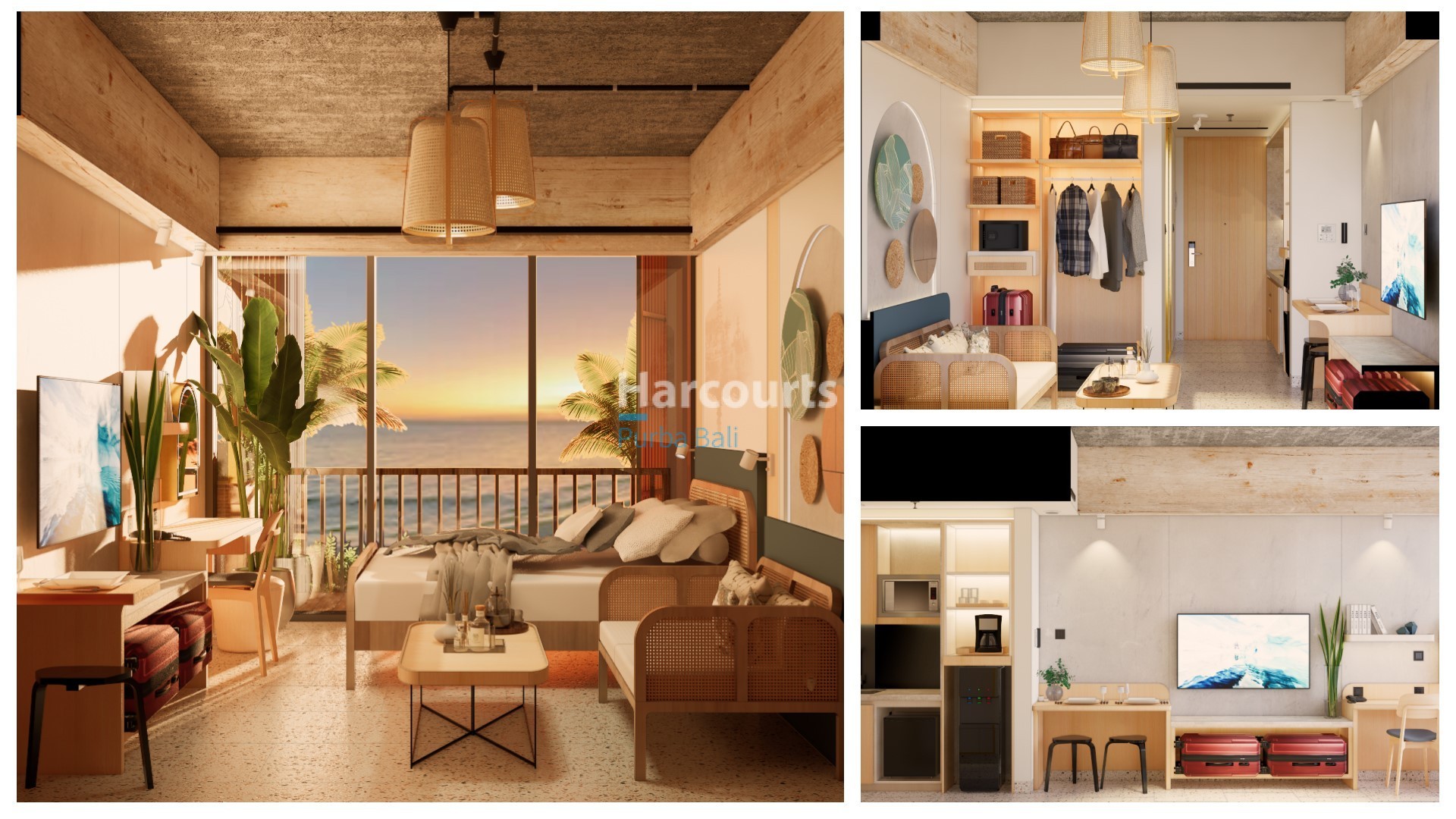 One Bedroom Studio Apartment With Ocean Views in Pererenan: Simplicity In Elegance