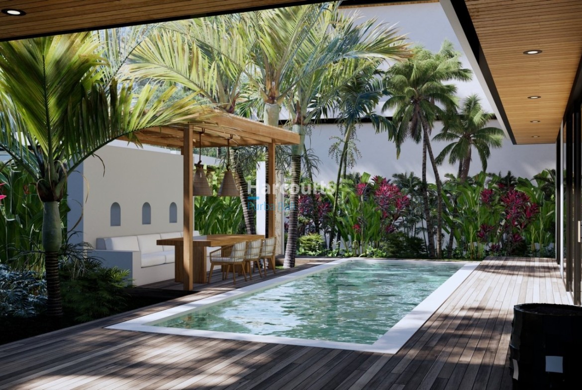 Bingin Bali Villa Poolside Dining Tropical Garden