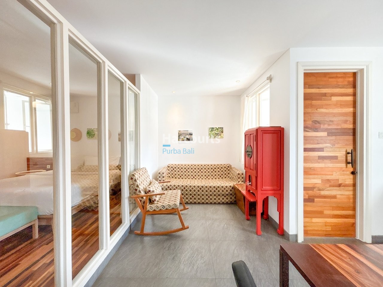 Jimbaran Apartment Red Cabinet Rocking Chair