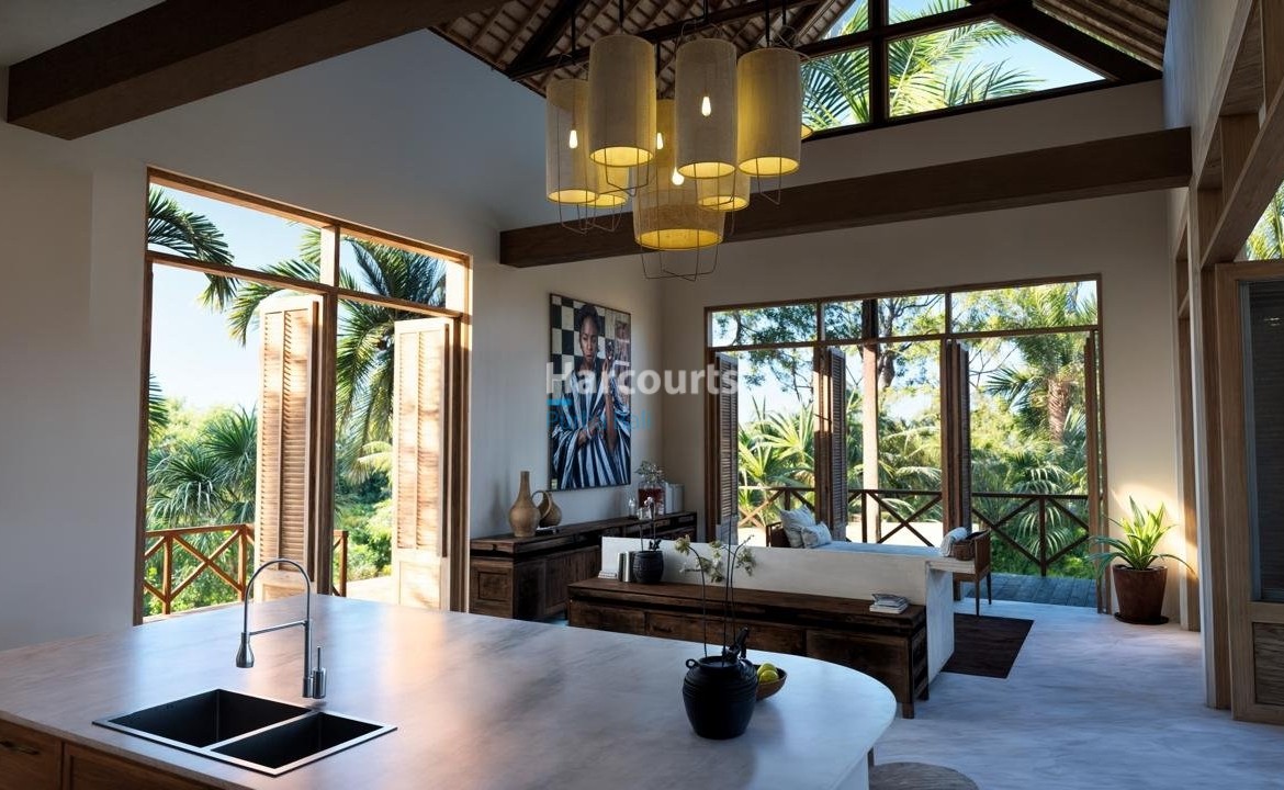 Kaba Kaba Villa Interior Jungle View Island Kitchen