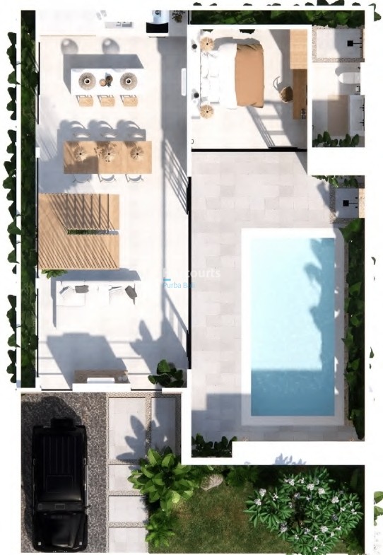 Floorplan 3-Bedroom Resort Style Luxury Villas in Bingin Bali 3-Bedroom