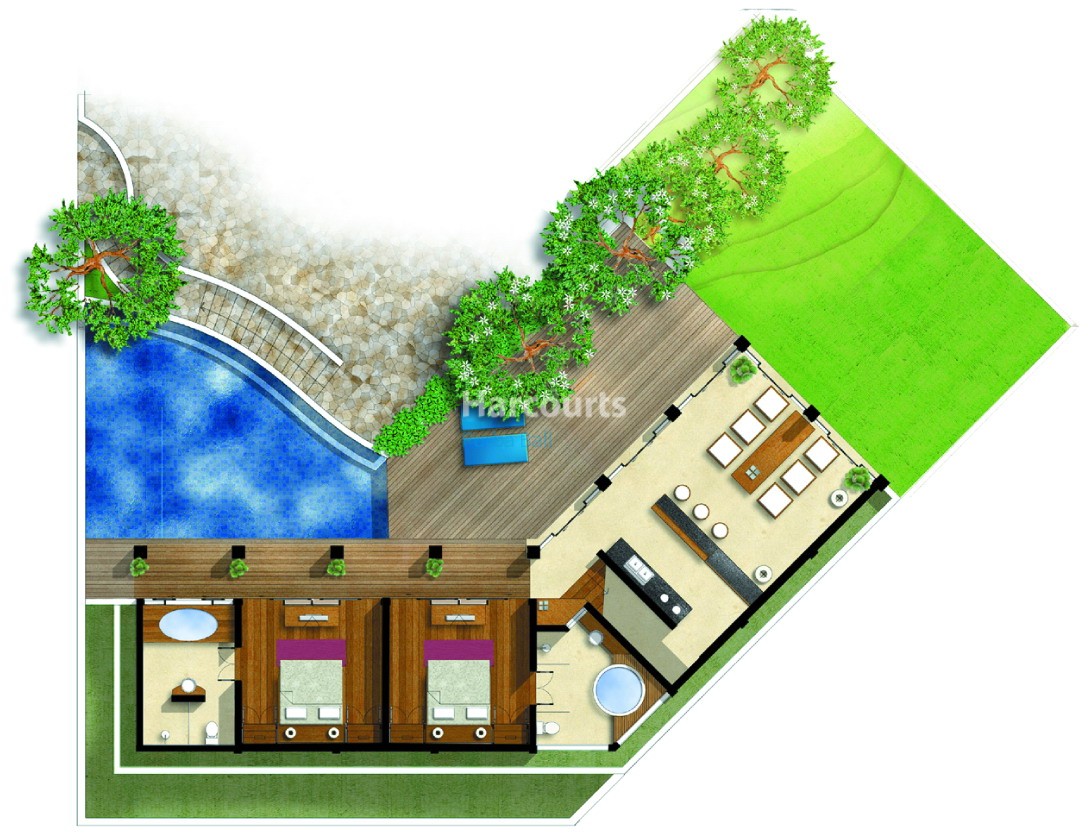 Floorplan Jimbaran Hill Bali Villa for Sale