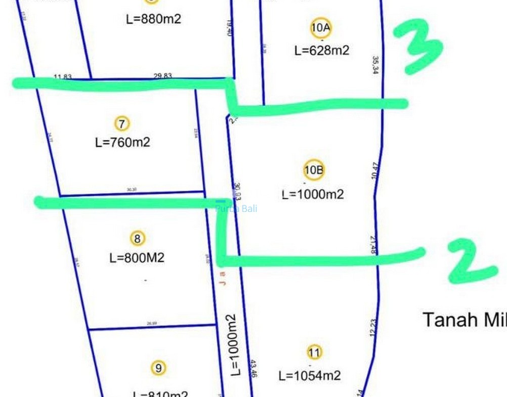 Bukit Bali Freehold Land with Ocean Views in Ungasan