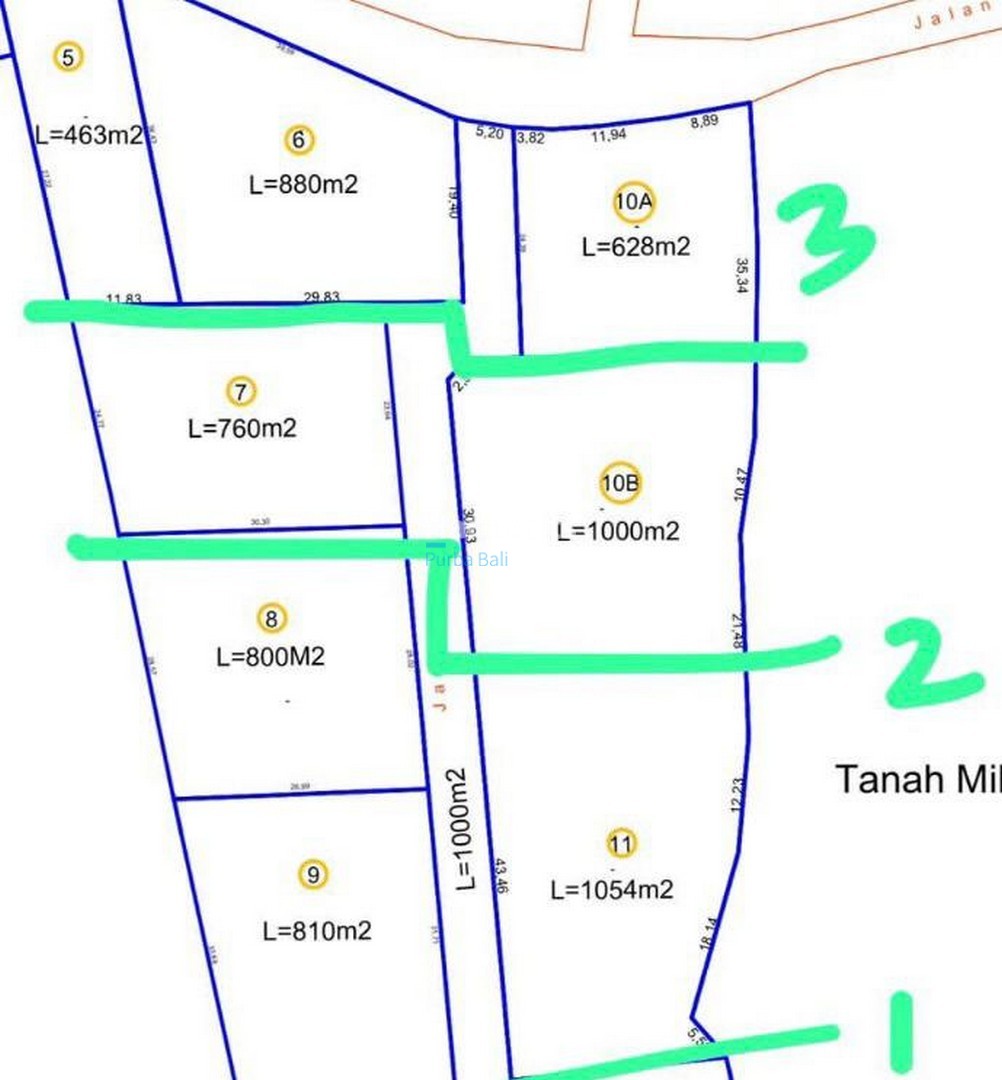 Bukit Bali Freehold Land with Ocean Views in Ungasan
