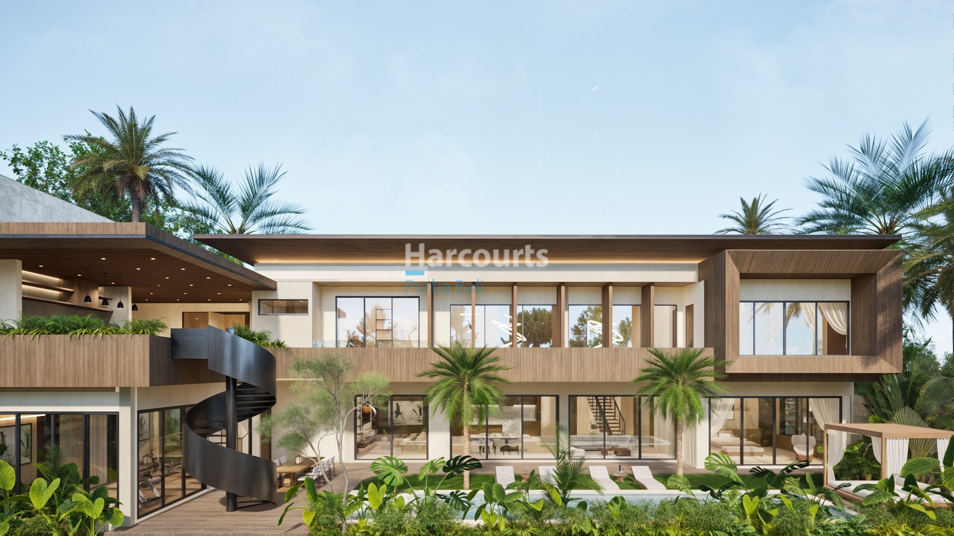 Modern Tropical Villa Pool Patio View 02