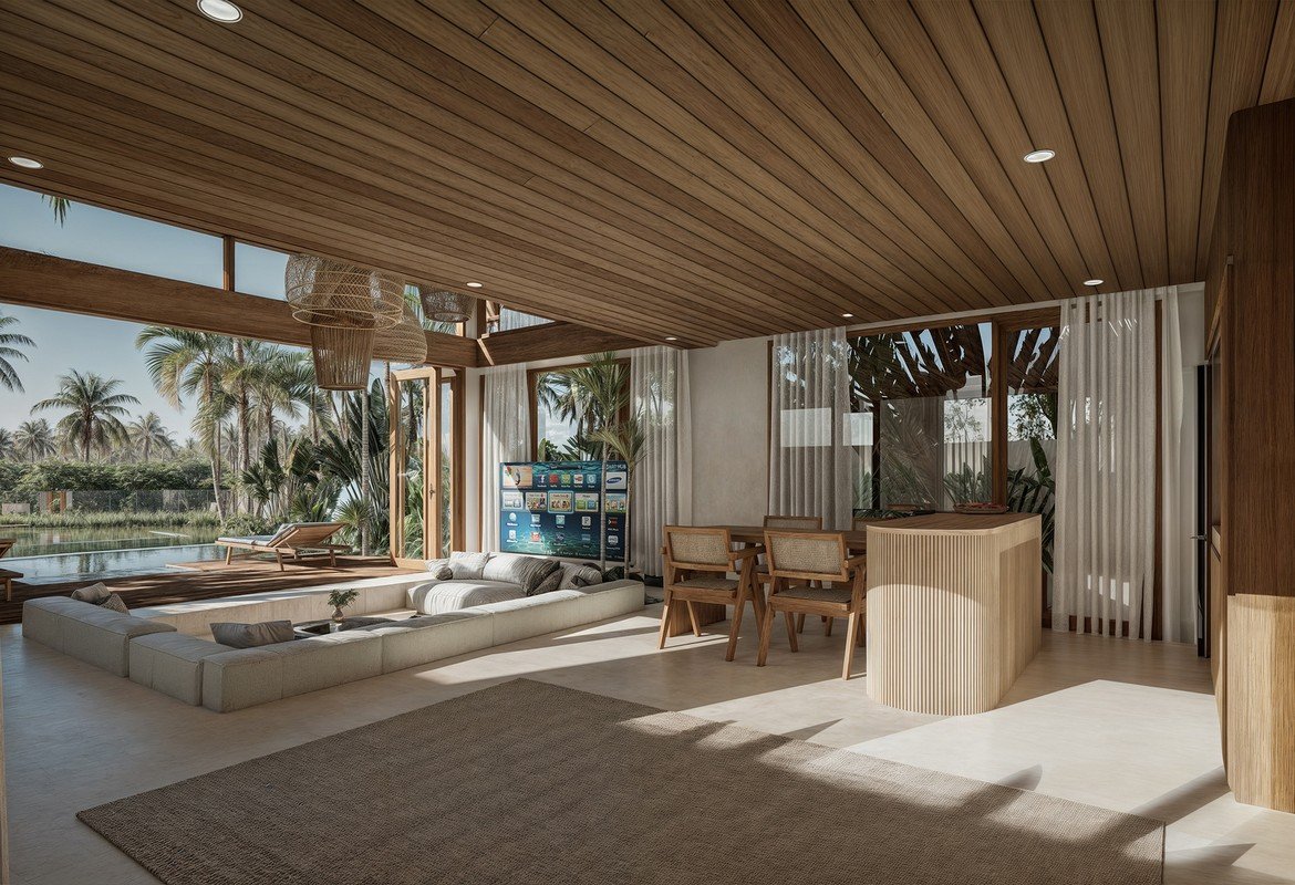 Architecture Setting Balinese Viewing Guest Tropical