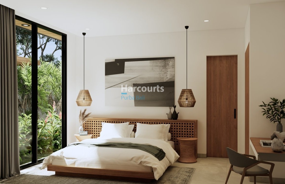 Bingin Bali Cottage Bedroom Woven Pendant Lights