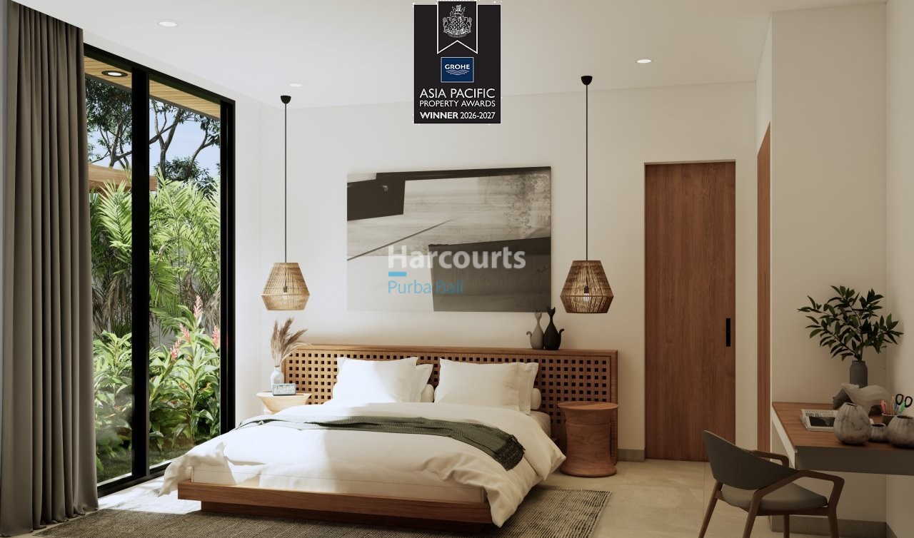 Bingin Bali Cottage Bedroom Woven Pendant Lights