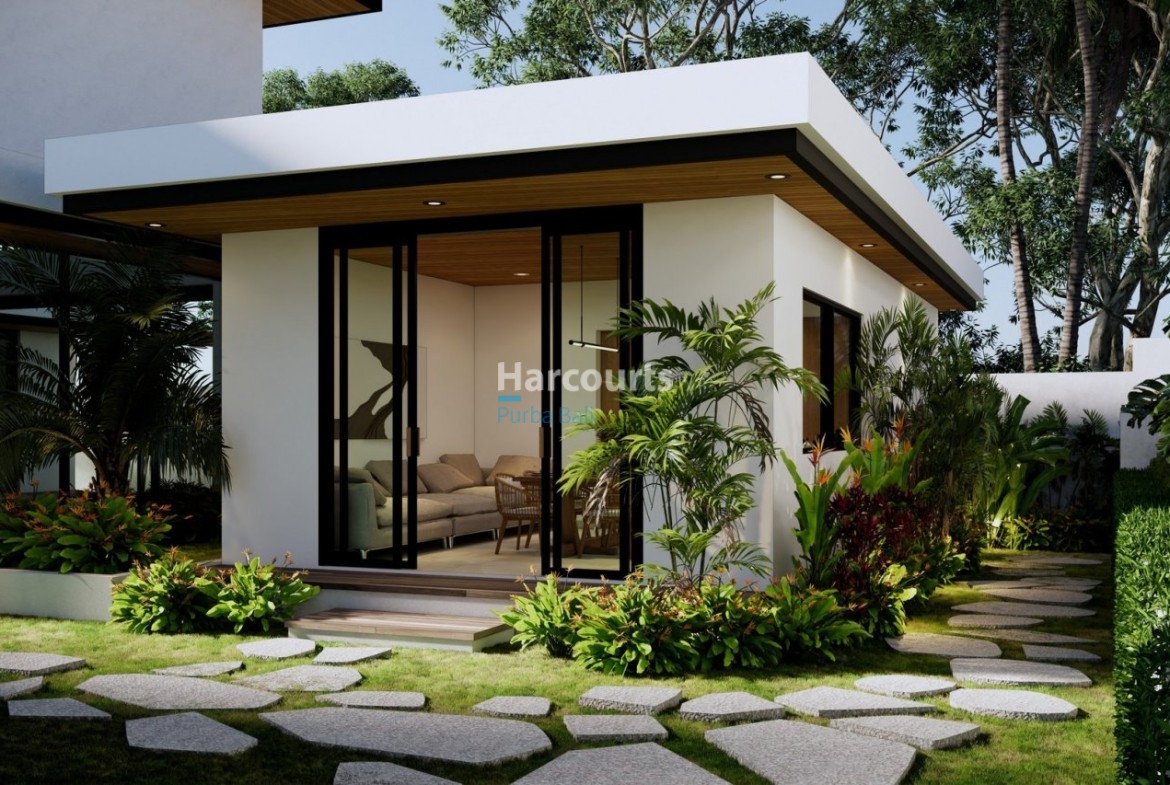 Bingin Bali Cottage Modern Facade Stone Pathway