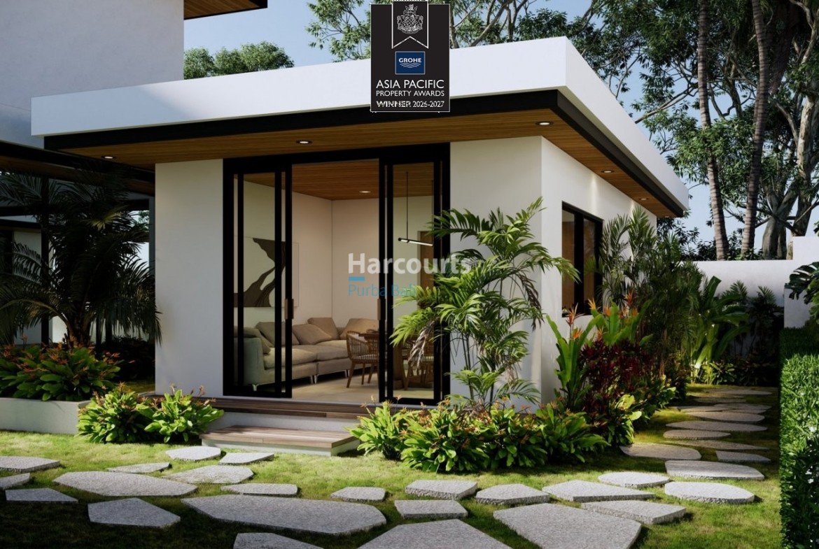 Bingin Bali Cottage Modern Facade Stone Pathway