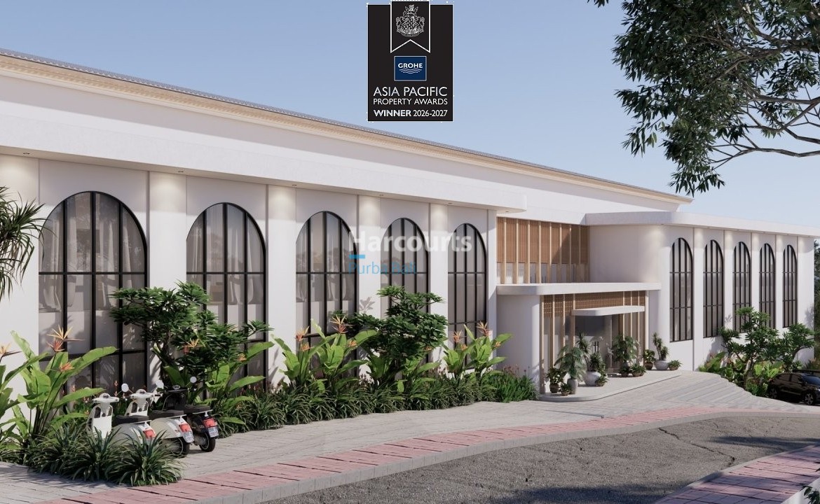 Bingin Bali Cottage Villa White Facade Arched Windows