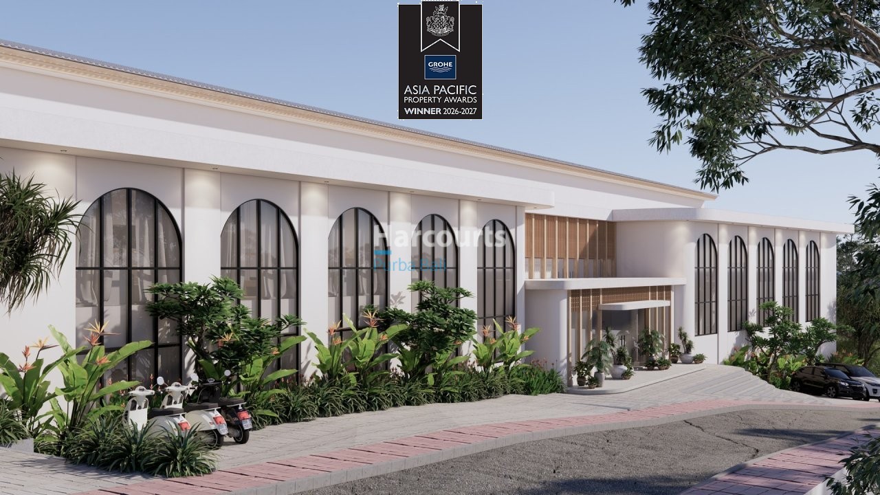 Bingin Bali Cottage Villa White Facade Arched Windows