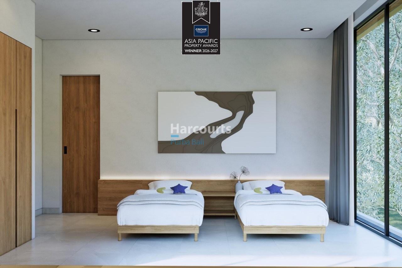 Bingin Bali Villa Bedroom Twin Beds View