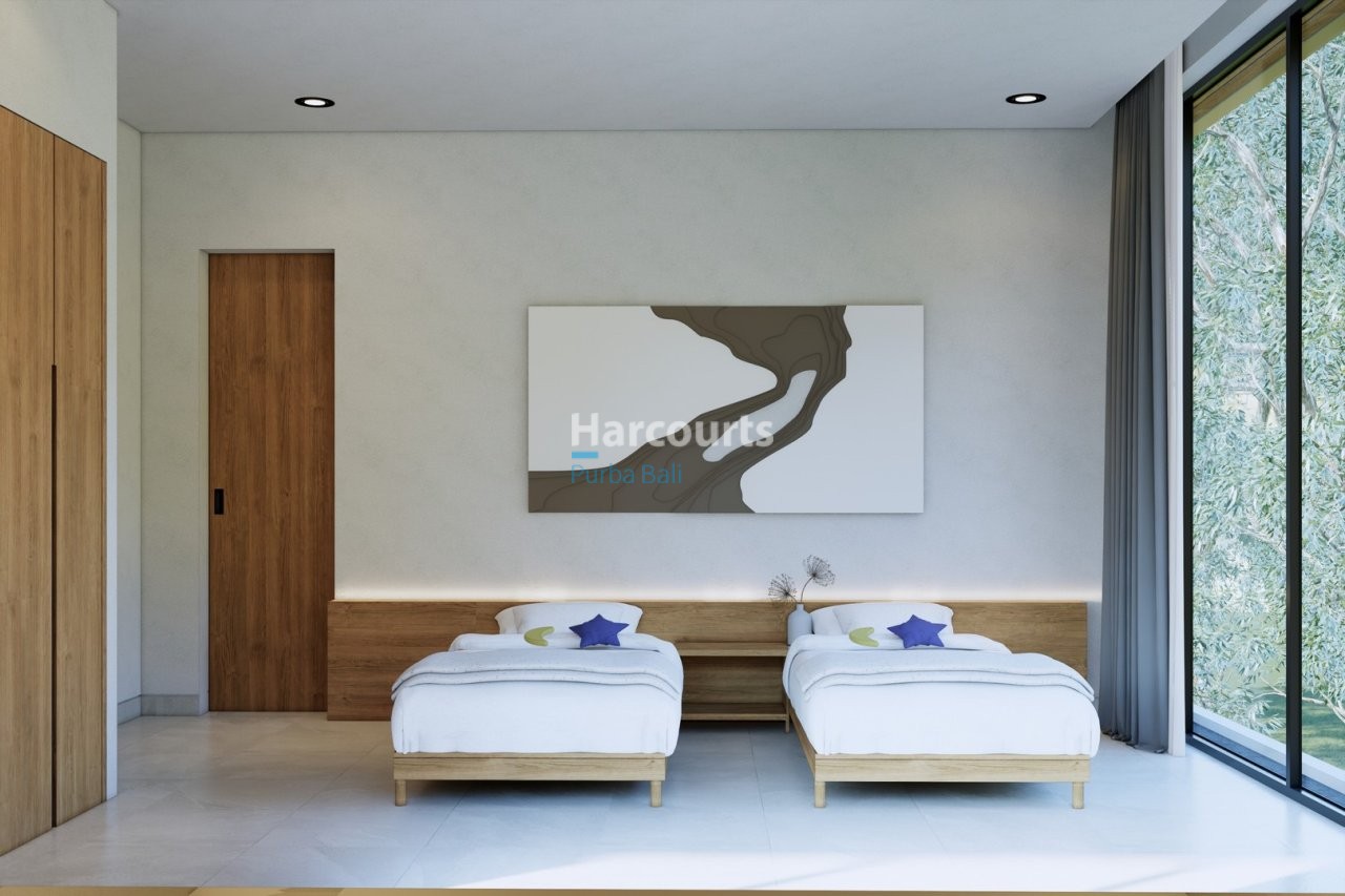 Bingin Bali Villa Bedroom Twin Beds View