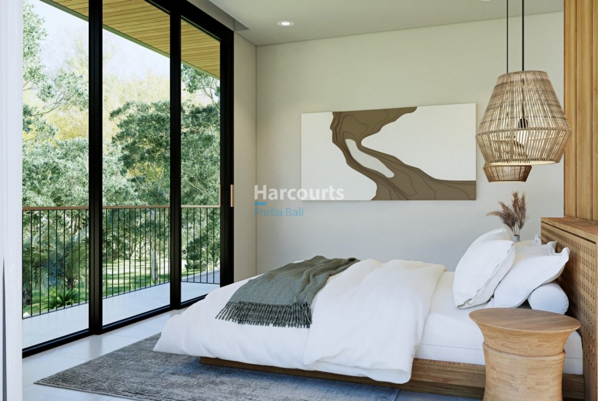 Bingin Bali Villa Bedroom Woven Pendant Lighting