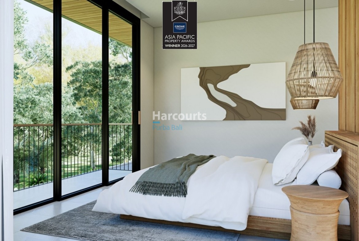 Bingin Bali Villa Bedroom Woven Pendant Lighting