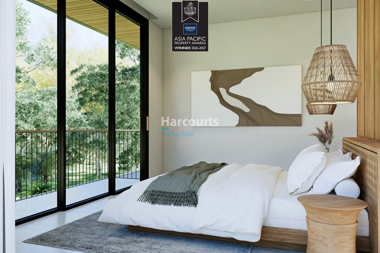 Bingin Bali Villa Bedroom Woven Pendant Lighting