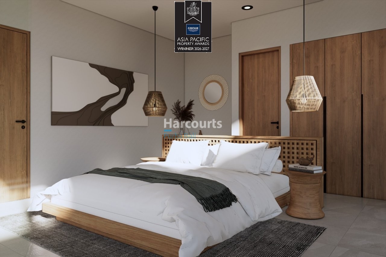 Bingin Bali Villa Bedroom Woven Pendant Lights