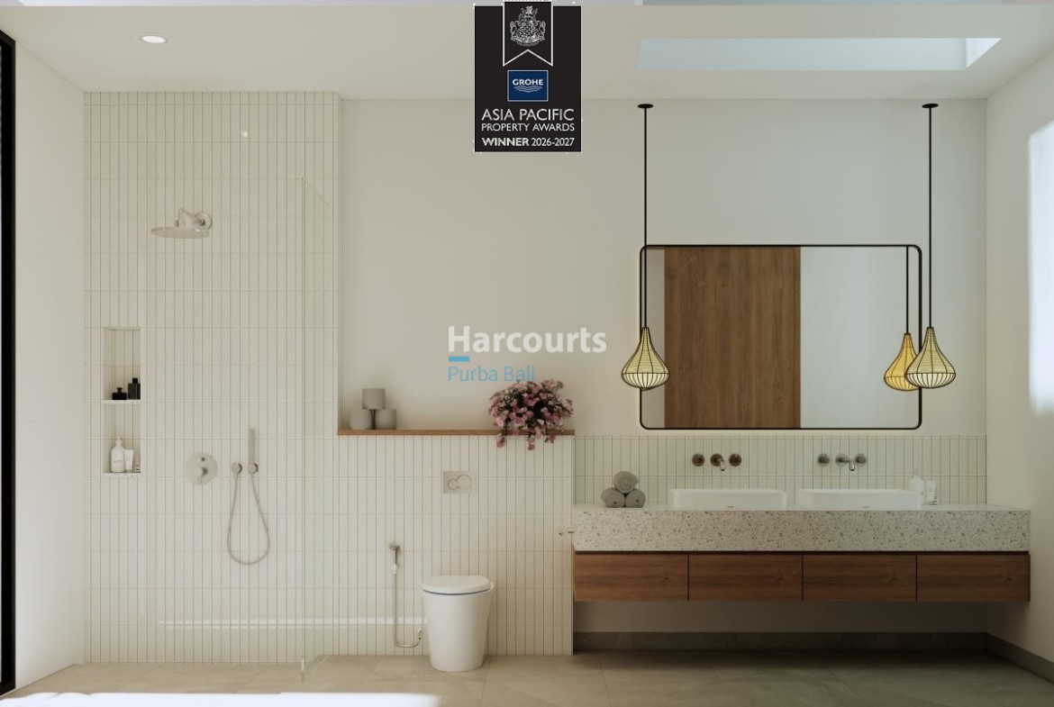 Bingin Bali Villa Cottage Bathroom Double Vanity Rainfall Shower