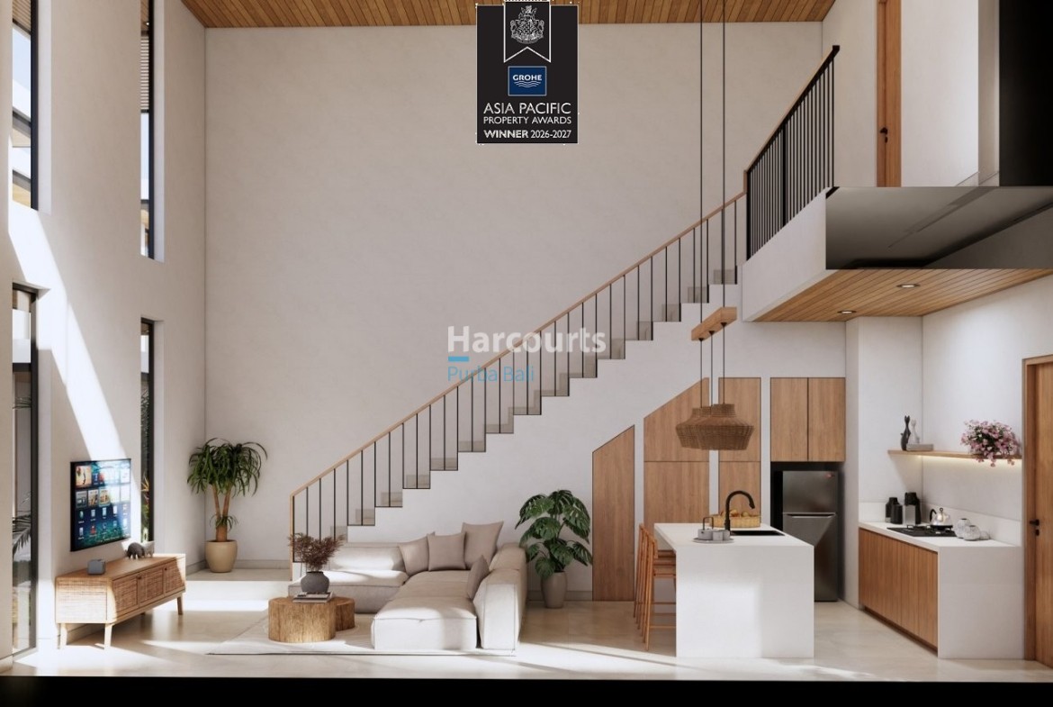 Bingin Bali Villa Leasehold Open Plan Living Staircase