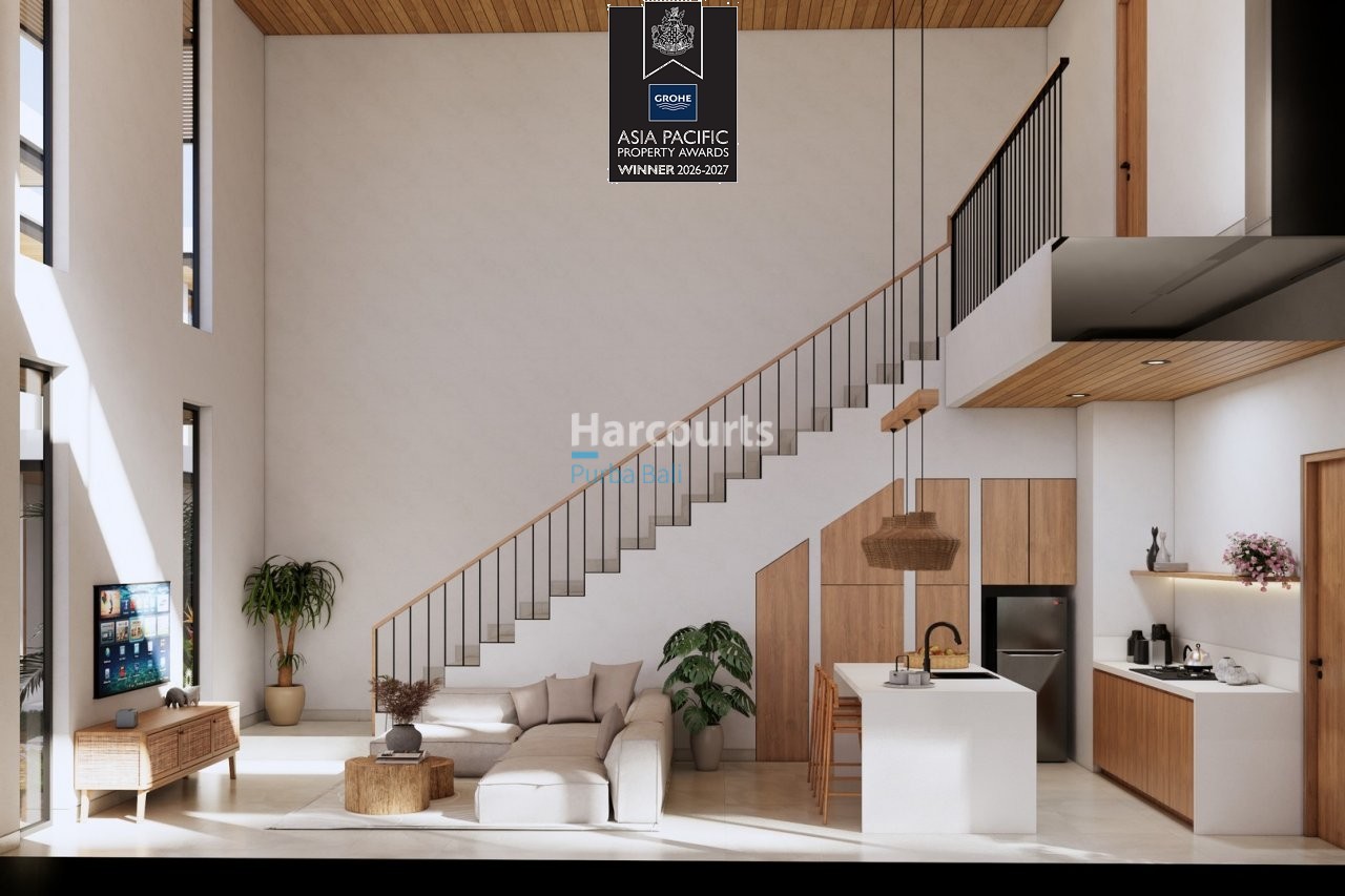 Bingin Bali Villa Leasehold Open Plan Living Staircase