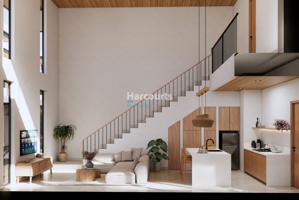 Bingin Bali Villa Leasehold Open Plan Living Staircase