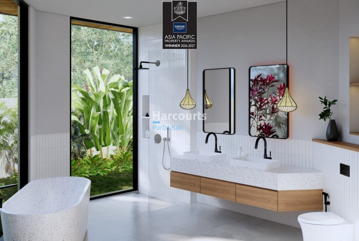 Bingin Villa Bathroom Tropical Garden View