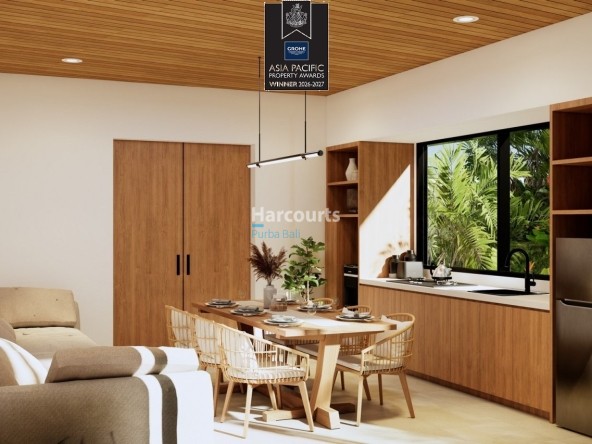 Bingin Villa Cottage Timber Ceiling Woven Chairs