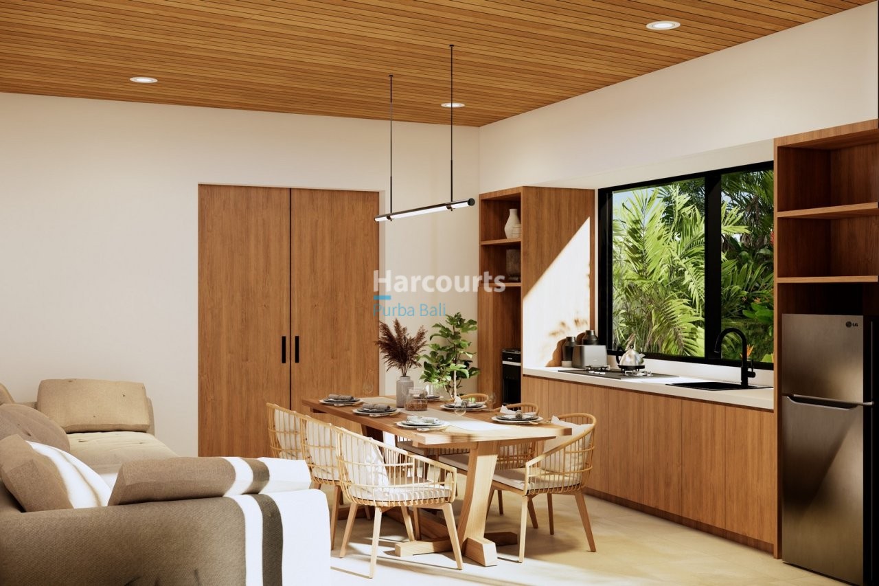 Bingin Villa Cottage Timber Ceiling Woven Chairs