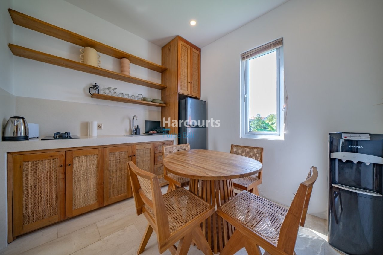 Canggu Apartment Kitchen Wooden Table Chairs