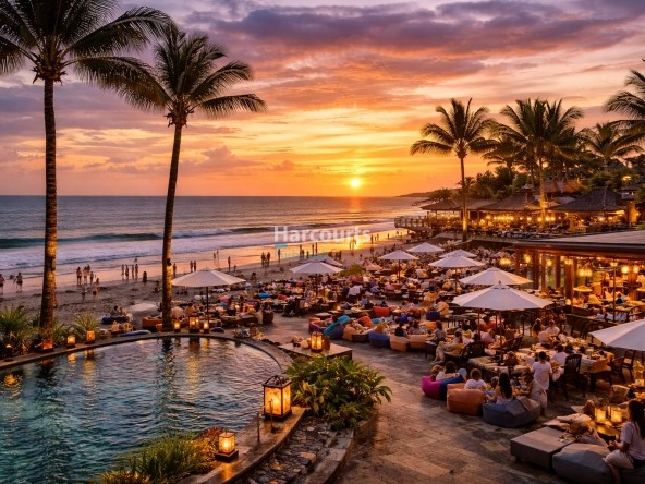 Bali Sunset At Seminyak Beach