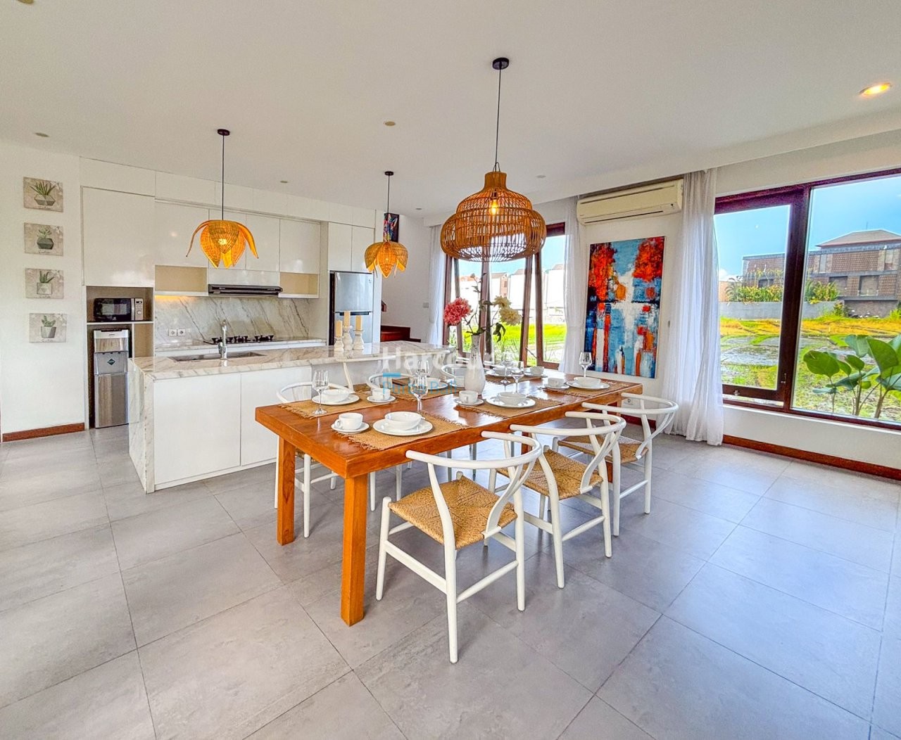 Located Peaceful Coastal Village Ricefield View