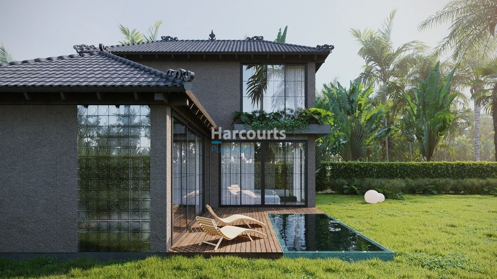 Nestled Within Lush Artistic Tropical Modern