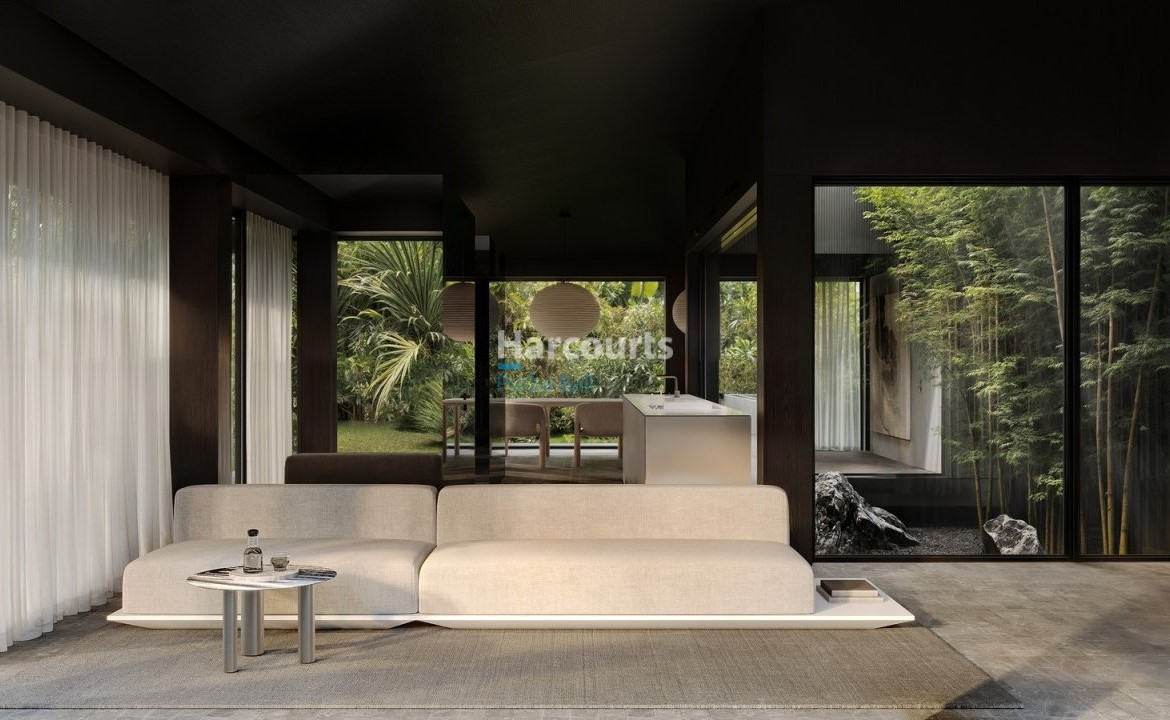 Positioned Within Lush Green Tropical Modern