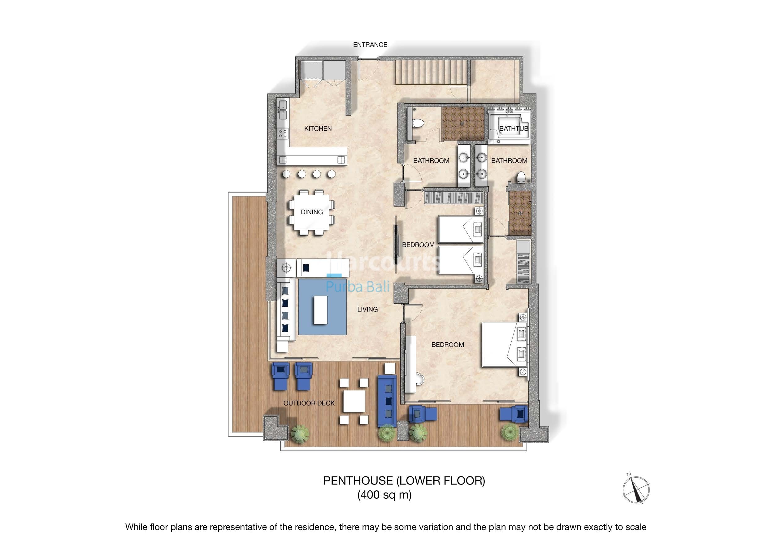 Canggu Penthouse Floor Plan Page 1