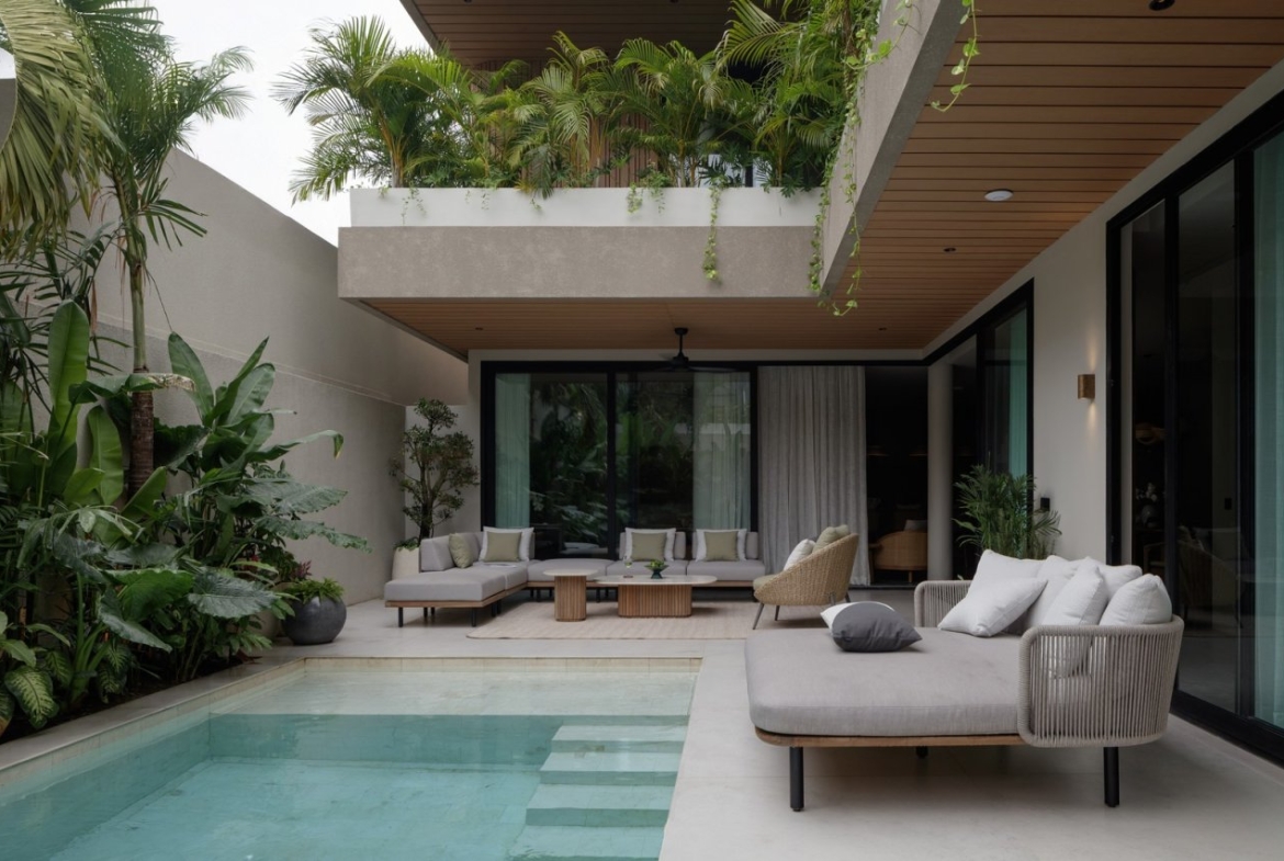 Modern Community River Tucked Ricefield View