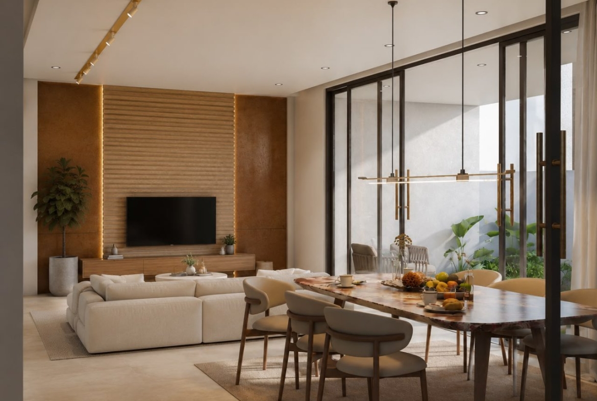 Located Within Private Gated Tropical Modern