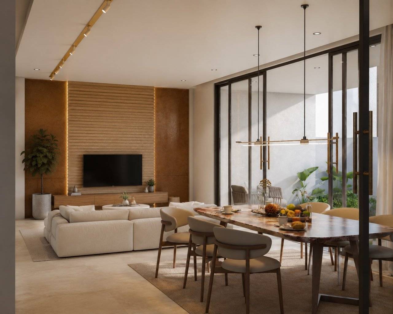 Located Within Private Gated Tropical Modern